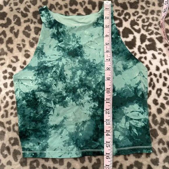 NWOT Old Navy Active PowerChill Longline Sports Bra in Teal Tie Dye Size Small - Picture 17 of 17